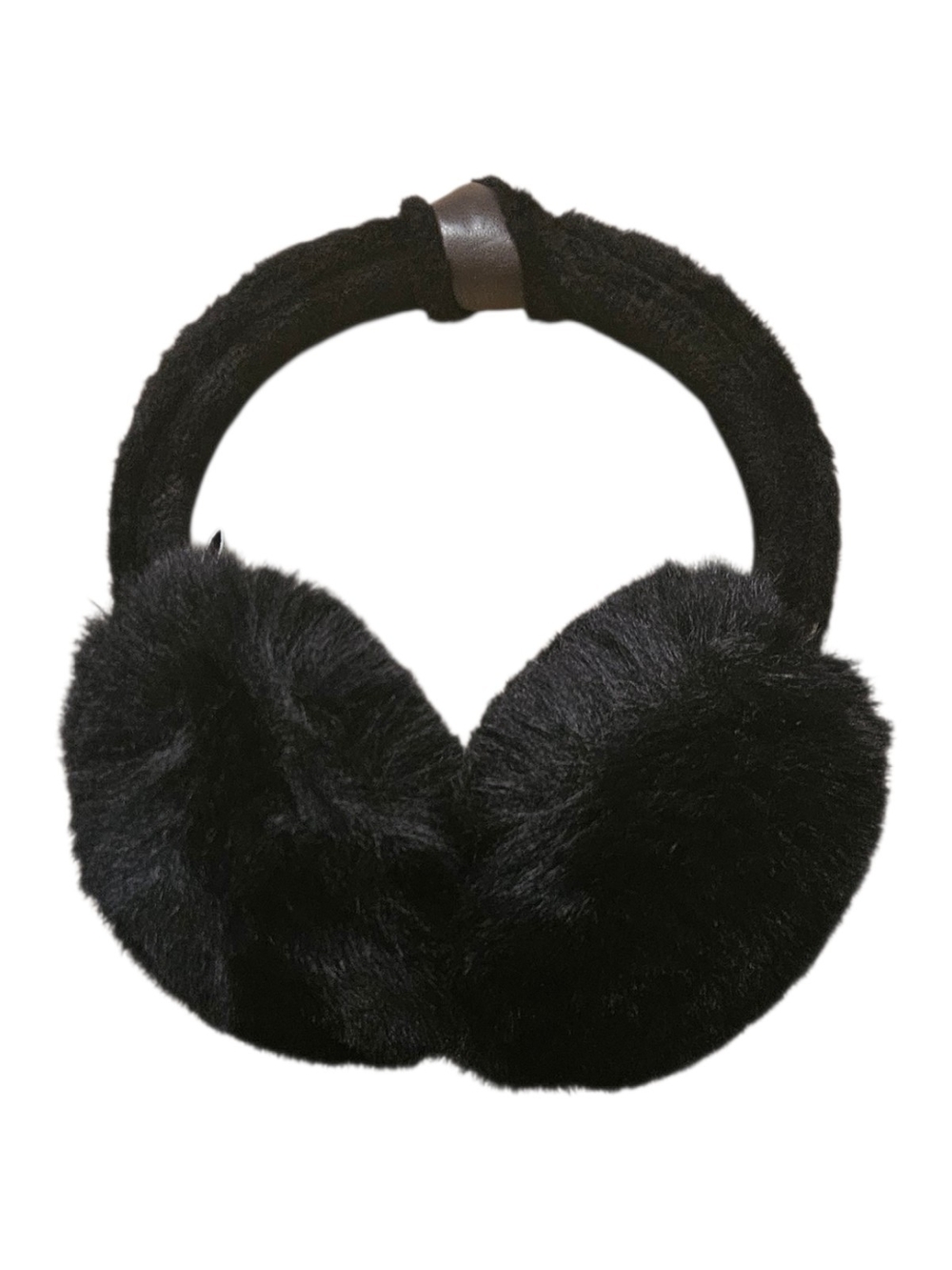 Black Faux Fur Ear Muffs - Women Accessories